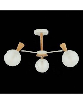 SLE220702-03 Люстра потолочная Белый, Светлое дерево/Белый E14 3*40W CATANIA-foto5