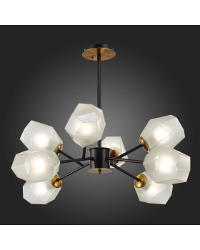 SLE205102-08 Люстра потолочная Латунь, Черный/Белый E27 8*60W TERRAMO-foto5