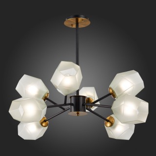 SLE205102-08 Люстра потолочная Латунь, Черный/Белый E27 8*60W TERRAMO-foto5