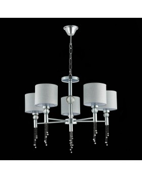 SLE105173-05 Светильник подвесной Хром/Серый E27 5*60W PRIMMA-foto10