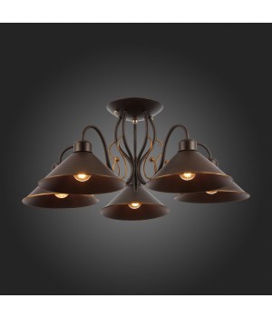 SLE120402-05 Люстра потолочная Темно-коричневый/Черный E27 5*60W CIOLLA-foto12