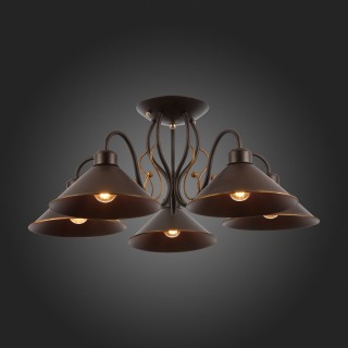 SLE120402-05 Люстра потолочная Темно-коричневый/Черный E27 5*60W CIOLLA-foto12