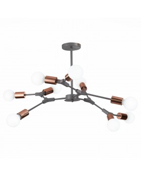 SLE106403-09 Люстра подвесная Серый, Розовое золото E27 9*60W PALARE-foto3