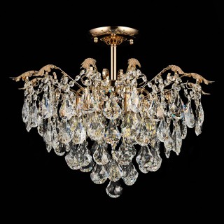 SLE160202-06 Светильник потолочный Французское золото/Прозрачный E27 6*60W KRISTO-foto8