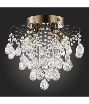 SLE160102-04 Светильник потолочный Бронза/Прозрачный E14 4*60W KAME-foto4