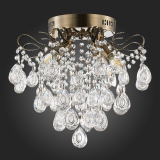 SLE160102-04 Светильник потолочный Бронза/Прозрачный E14 4*60W KAME-foto4