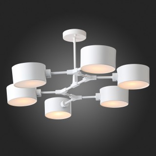 SLE183502-06 Люстра потолочная Белый/Белый E14 6*60W GIMENTO-foto5