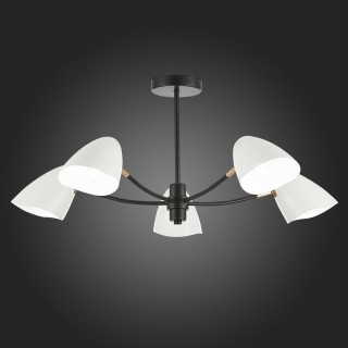 SLE103602-05 Люстра потолочная Черный, Золотой/Белый E14 5*40W SATTA-foto5