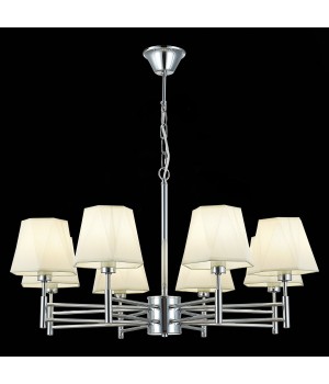 SLE105403-08 Люстра подвесная Хром/Белый E14 8*40W LAGORO-foto9