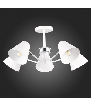 SLE106702-05 Светильник потолочный Белый,Хром/Белый E27 5*60W LERE-foto6