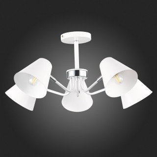 SLE106702-05 Светильник потолочный Белый,Хром/Белый E27 5*60W LERE-foto6