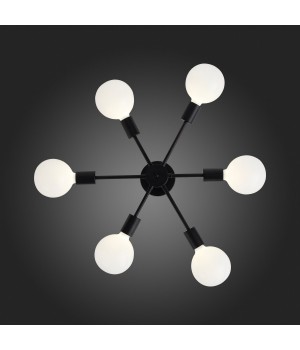 SL419.402.06 Люстра потолочная Черный E27 6*60W ANO-foto8