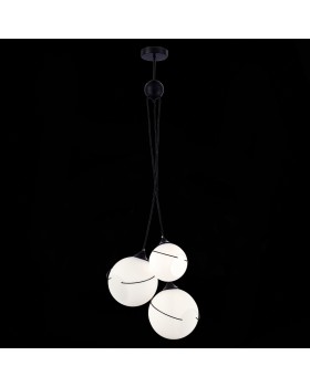 SLE103183-03 Светильник подвесной Черный/Белый E27 3*60W SATTURO-foto4