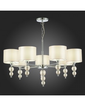 SLE105703-07 Люстра подвесная Хром/Светло-бежевый E14 7*40W RAMER-foto7