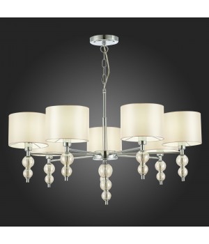 SLE105703-07 Люстра подвесная Хром/Светло-бежевый E14 7*40W RAMER-foto7