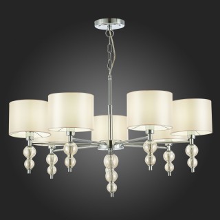 SLE105703-07 Люстра подвесная Хром/Светло-бежевый E14 7*40W RAMER-foto7