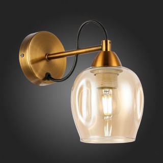 SLE110001-01 Светильник настенный Бронза/Янтарный E27 1*60W ACRO-foto3