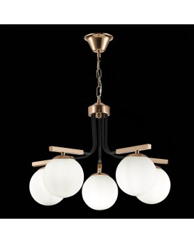 SLE106803-05 Люстра подвесная Французское золото, Черный/Белый E14 5*40W SONCO-foto9