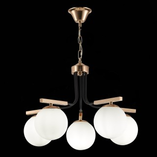 SLE106803-05 Люстра подвесная Французское золото, Черный/Белый E14 5*40W SONCO-foto9