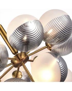 SLE1096-203-13 Светильник подвесной Матовое золото/Белый, Дымчатый G9 13*5W AVEIRO-foto3