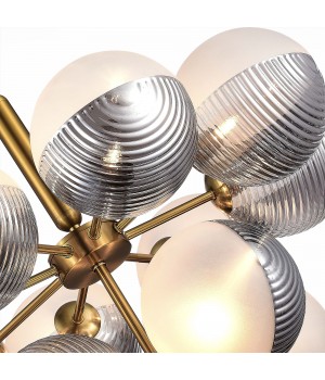 SLE1096-203-13 Светильник подвесной Матовое золото/Белый, Дымчатый G9 13*5W AVEIRO-foto3