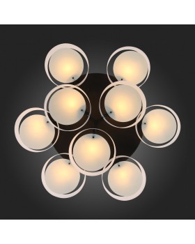 SL483.402.09 Люстра потолочная Черный/Белый E27 9*60W FORESTA-foto8