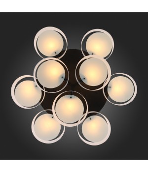 SL483.402.09 Люстра потолочная Черный/Белый E27 9*60W FORESTA-foto8