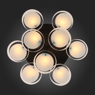 SL483.402.09 Люстра потолочная Черный/Белый E27 9*60W FORESTA-foto8