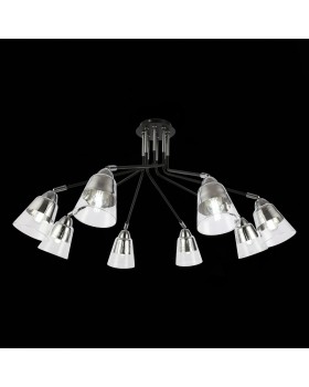 SLE102902-08 Люстра потолочная Черный, Хром/Прозрачный E27 8*40W LIRINO-foto4