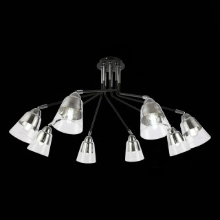 SLE102902-08 Люстра потолочная Черный, Хром/Прозрачный E27 8*40W LIRINO-foto4