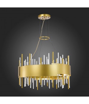 SL1633.203.12 Люстра подвесная ST-Luce Матовое золото/Матовое золото,Прозрачный E14 12*40W OLVERA-foto6