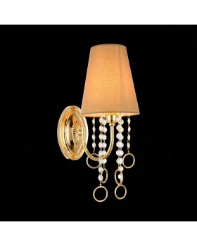 SL1138.201.01 Бра Французское золото/Бежевый, Прозрачный E14 1*40W MEDDO-foto4