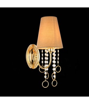 SL1138.201.01 Бра Французское золото/Бежевый, Прозрачный E14 1*40W MEDDO-foto4