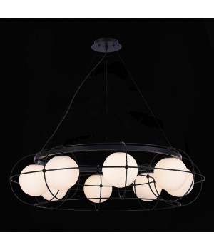 SL1189.403.08 Люстра подвесная ST-Luce Черный/Опал G9 8*5W BEATA-foto5