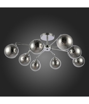 SLE102202-08 Люстра потолочная Хром/Дымчатый E14 8*40W FASIA-foto4
