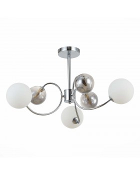SLE220912-06 Люстра потолочная Хром/Белый, Дымчатый G9 6*5W FORMAE-foto2