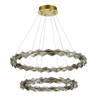 SL6009.203.02 Люстра подвесная ST-Luce Хром/Прозрачный,Янтарный LED 1*45W 3000K DIAMANTA-foto2