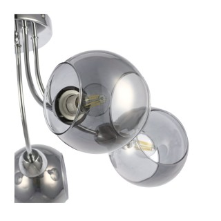 SLE102102-05 Люстра потолочная Хром/Дымчатый E14 5*40W RELOTTE-foto3