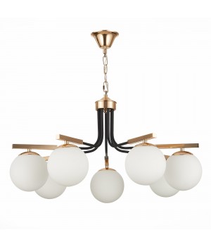 SLE106803-07 Люстра подвесная Французское золото, Черный/Белый E14 7*40W SONCO-foto2