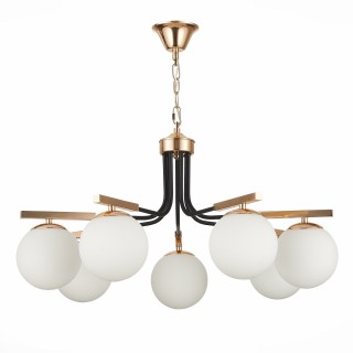 SLE106803-07 Люстра подвесная Французское золото, Черный/Белый E14 7*40W SONCO-foto2