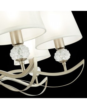 SLE111203-07 Люстра подвесная Никель, прозрачный/Белый E14 7*40W BERGAMO-foto6