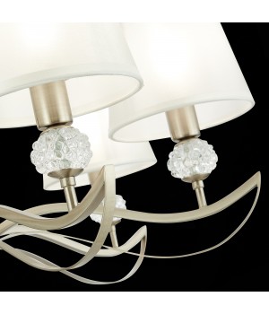 SLE111203-07 Люстра подвесная Никель, прозрачный/Белый E14 7*40W BERGAMO-foto6