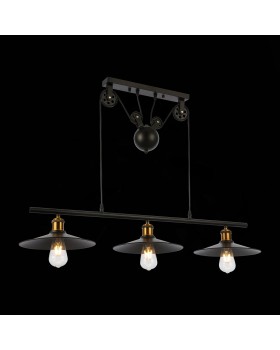 SLE120503-03 Светильник подвесной Черный/Черный E27 3*60W ESPERAZZA-foto9