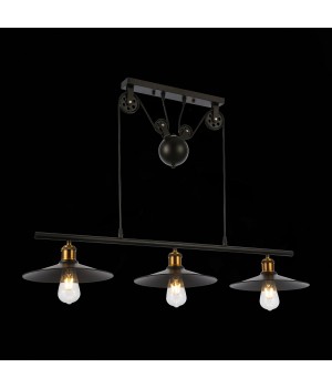 SLE120503-03 Светильник подвесной Черный/Черный E27 3*60W ESPERAZZA-foto9