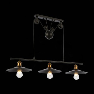 SLE120503-03 Светильник подвесной Черный/Черный E27 3*60W ESPERAZZA-foto9