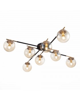 SLE106902-08 Люстра потолочная Черный/Янтарный E14 8*40W LITERNO-foto3