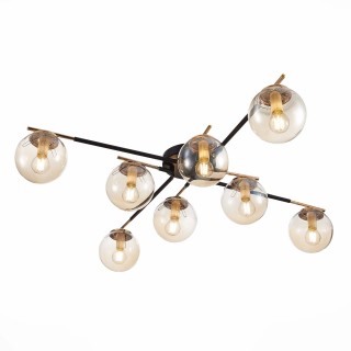 SLE106902-08 Люстра потолочная Черный/Янтарный E14 8*40W LITERNO-foto3