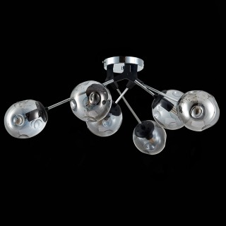 SLE106002-06 Люстра потолочная Хром, Черный/Дымчатый E14 6*40W MAREA-foto4