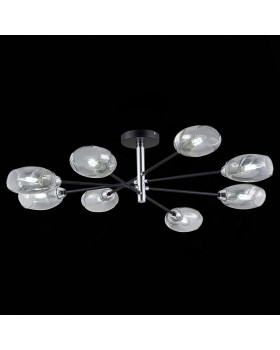 SLE155512-08 Люстра потолочная Черный, Хром/Дымчатый E14 8*40W GLOA-foto9