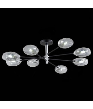 SLE155512-08 Люстра потолочная Черный, Хром/Дымчатый E14 8*40W GLOA-foto9